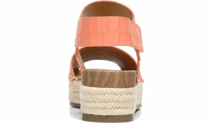 Wedge Sandals Women Franco Sarto Sarto Oak Espadrille Sandal Coral Crocco Leather Wedge Sandals Women Franco Sarto Sarto Oak Espadrille Sandal Coral Crocco Leather