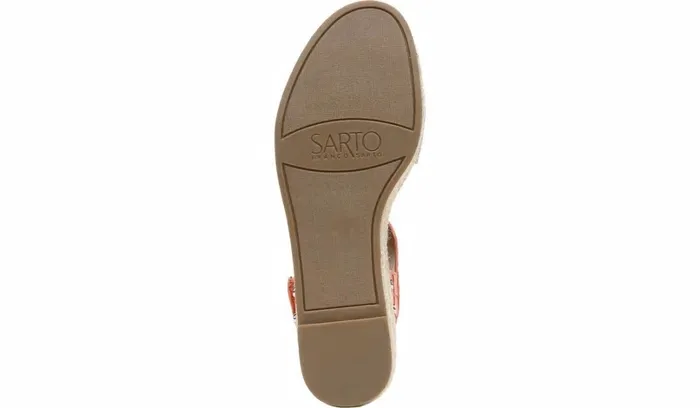 Wedge Sandals Women Franco Sarto Sarto Oak Espadrille Sandal Coral Crocco Leather Wedge Sandals Women Franco Sarto Sarto Oak Espadrille Sandal Coral Crocco Leather
