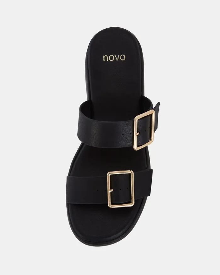 Wedges NOVO Shoes Women BINGO BLACK