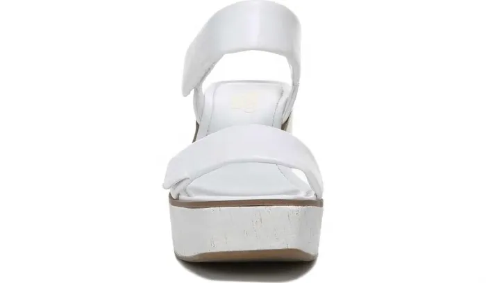 Wedges Women Franco Sarto Franco Sweety Platform Wedge Sandal White Leather