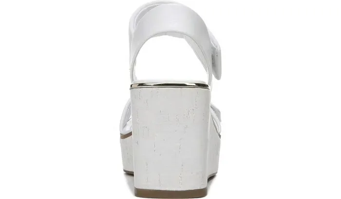 Wedges Women Franco Sarto Franco Sweety Platform Wedge Sandal White Leather