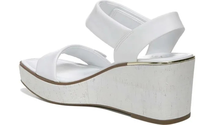 Wedges Women Franco Sarto Franco Sweety Platform Wedge Sandal White Leather