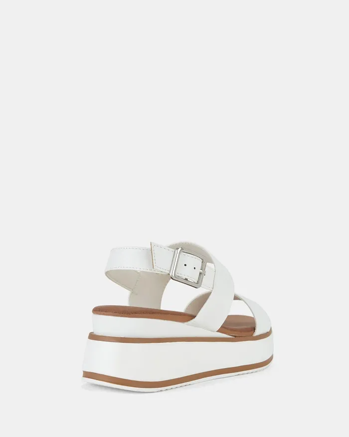 Wedges Women NOVO Shoes BRYDIE WHITE