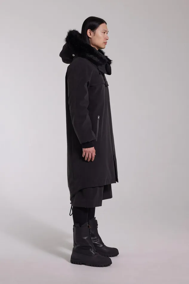 Winter Coats Men Stutterheim Kalix Matte Parka Black