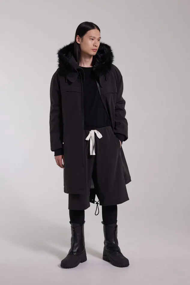Winter Coats Men Stutterheim Kalix Matte Parka Black