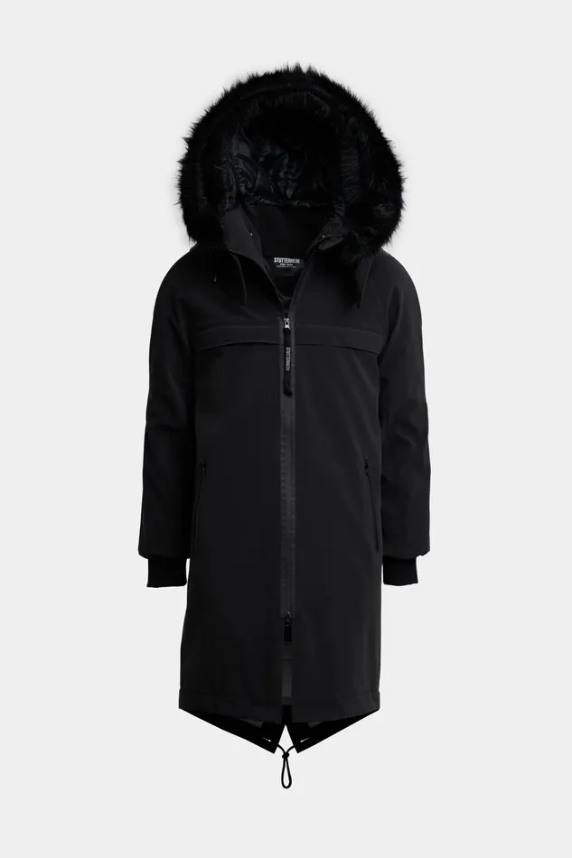 Winter Coats Men Stutterheim Kalix Matte Parka Black