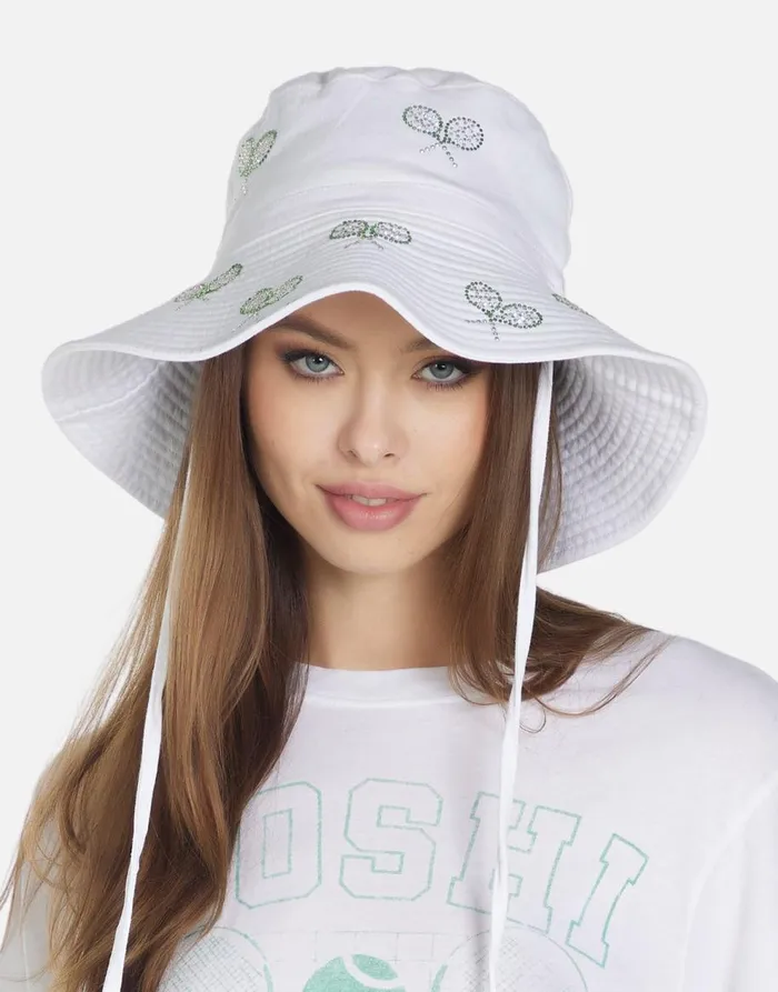 Women039s Adina Moshi Tennis Club White Lauren Moshi Hats