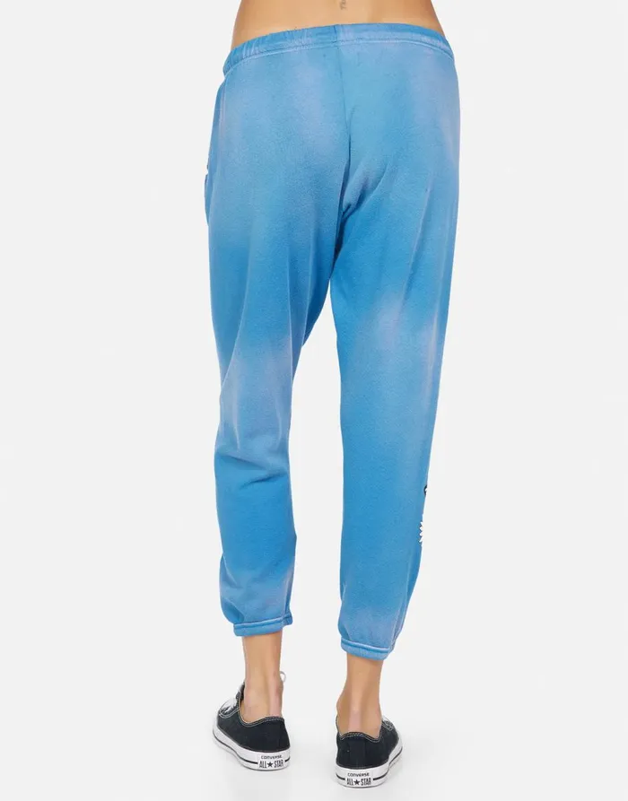 Women039s Alana Elements Heart Faded Riptide Lauren Moshi Crop Sweatpants