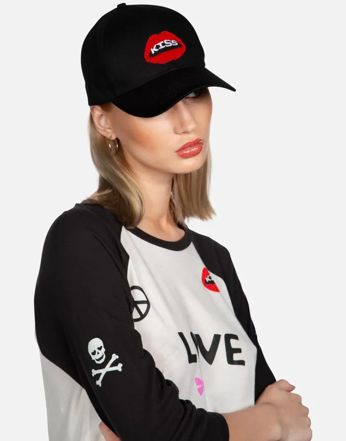 Women039s Bay Kiss Lip Black Lauren Moshi Hats