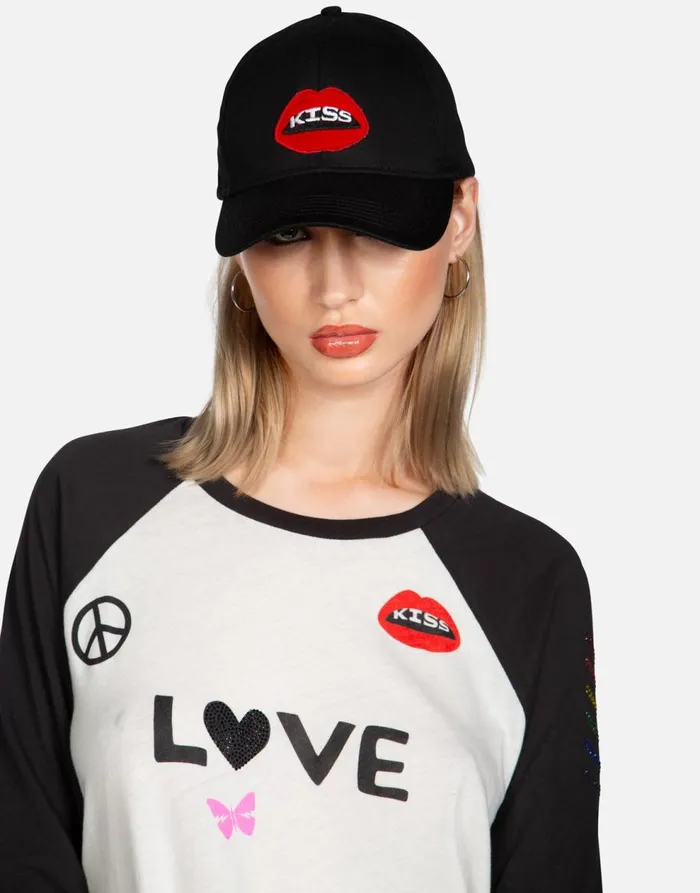 Women039s Bay Kiss Lip Black Lauren Moshi Hats