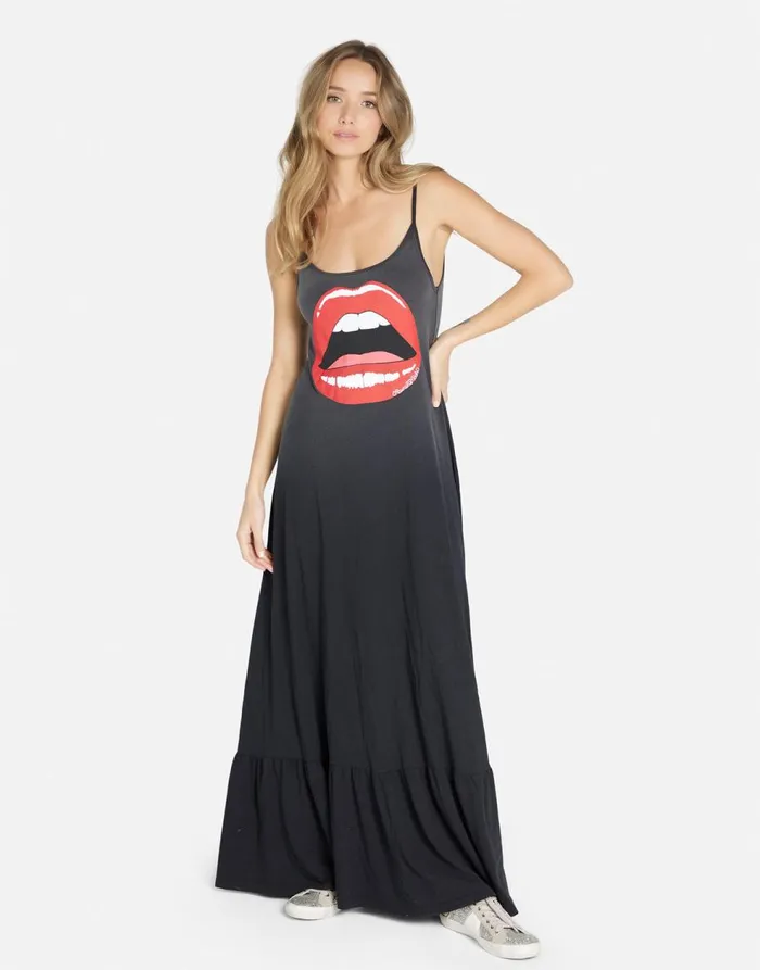 Women039s Beatrix Red Open Lip Jet Black Ombre Lauren Moshi Dresses