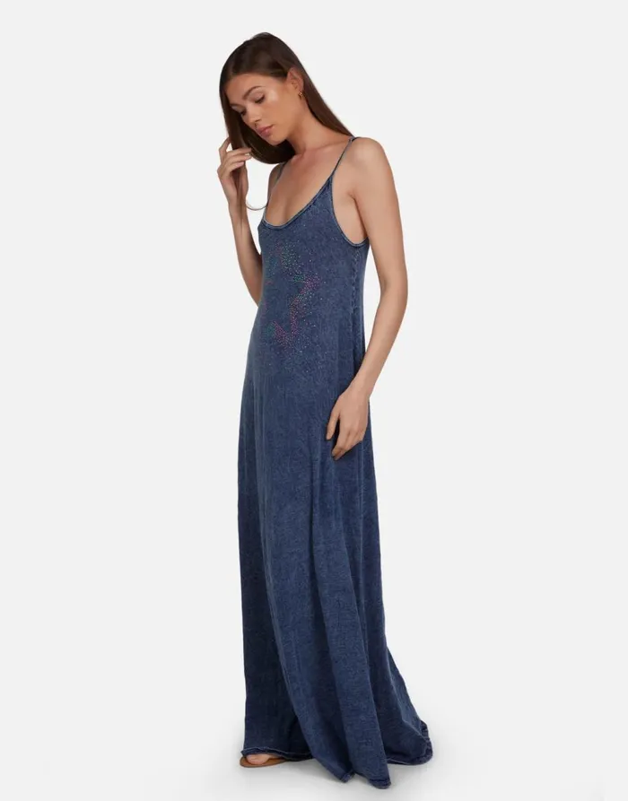 Women039s Berna Neon Stud Starburst Acid Denim Lauren Moshi Dresses
