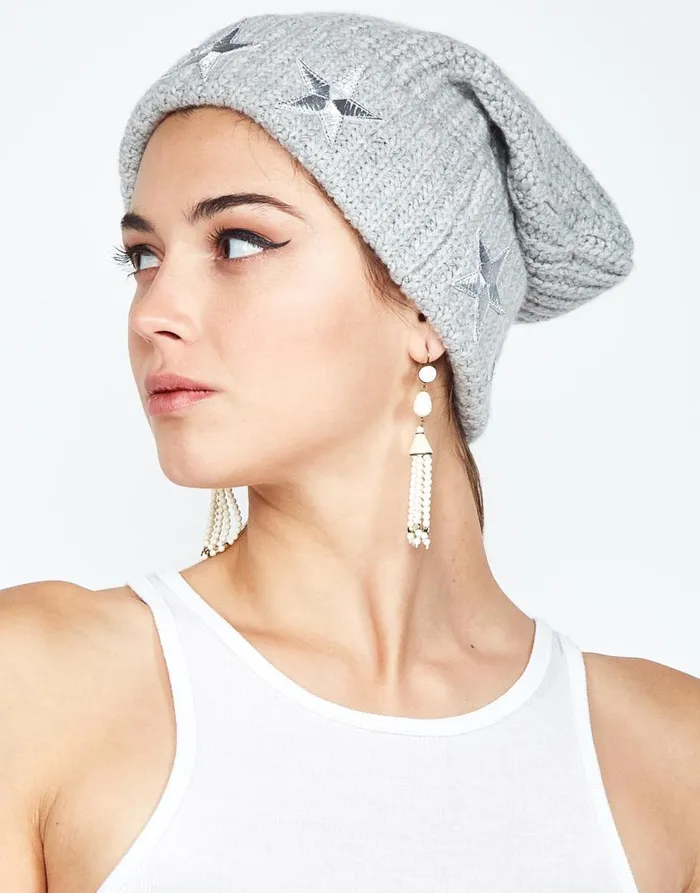 Women039s Blix Metallic Stars Heather Grey Lauren Moshi Sweaters and Knits