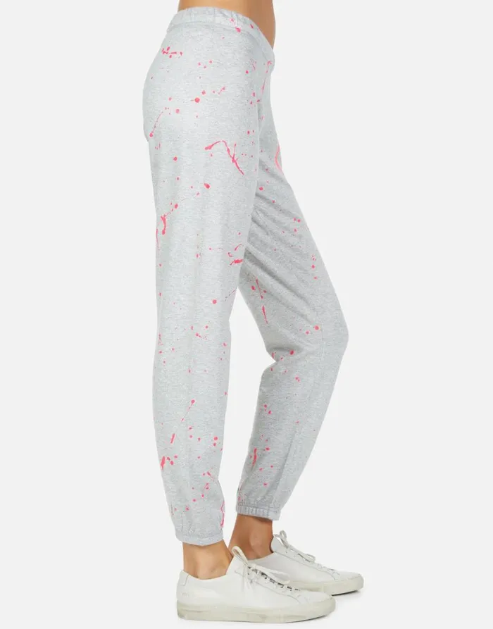 Women039s Brynn Airbrush Peace Heather Grey Lauren Moshi Long Sweatpants