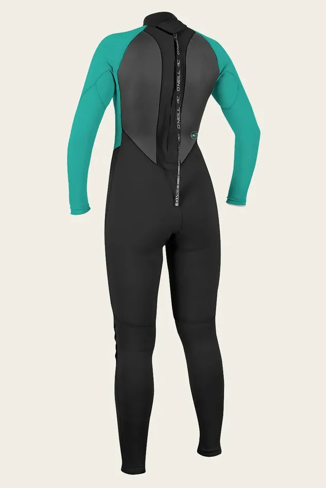 WOMEN039S REACTOR2 32MM BACK ZIP FULL WETSUIT Blklight Aqua Women O039NEILL Women039S Wetsuits