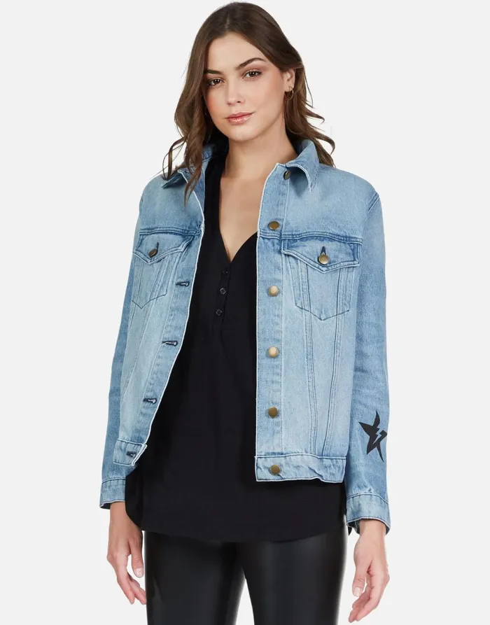Women039s Spencer Peace Lightning Vintage Blue Lauren Moshi Jackets