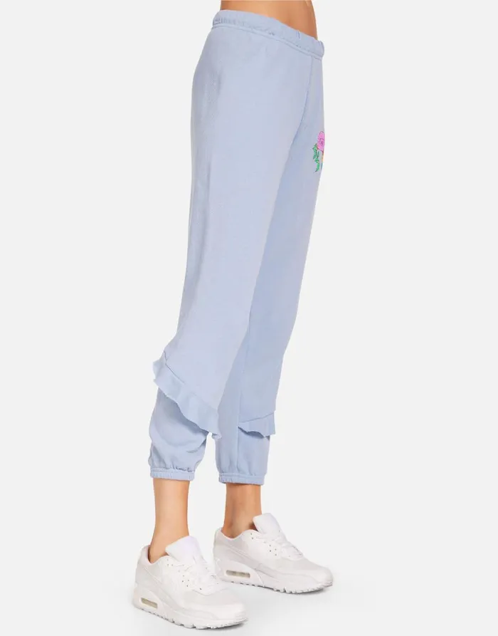 Women039s Tamara Floral Dove Soft Sky Lauren Moshi Crop Sweatpants