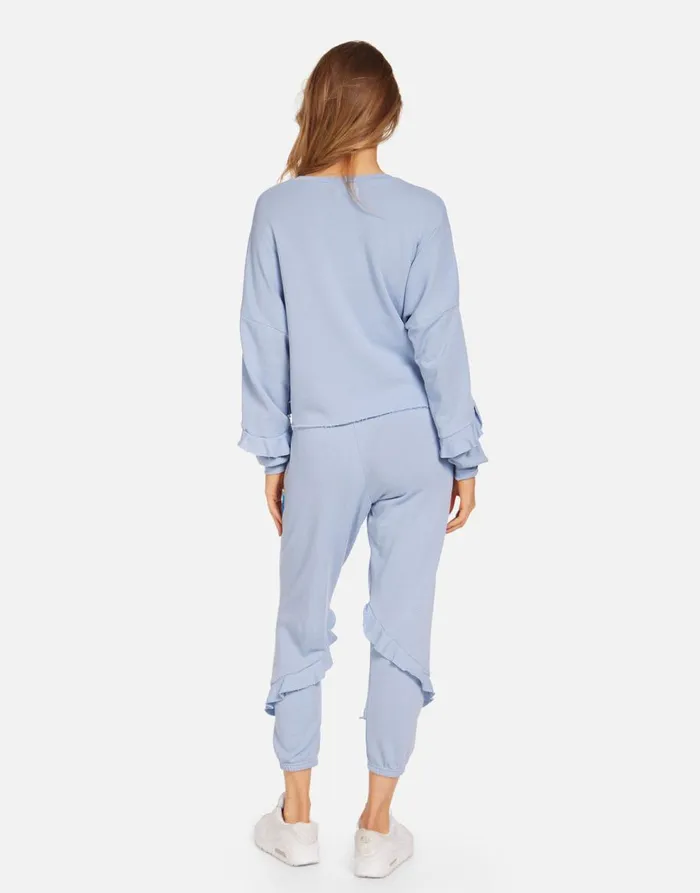 Women039s Tamara Floral Dove Soft Sky Lauren Moshi Crop Sweatpants