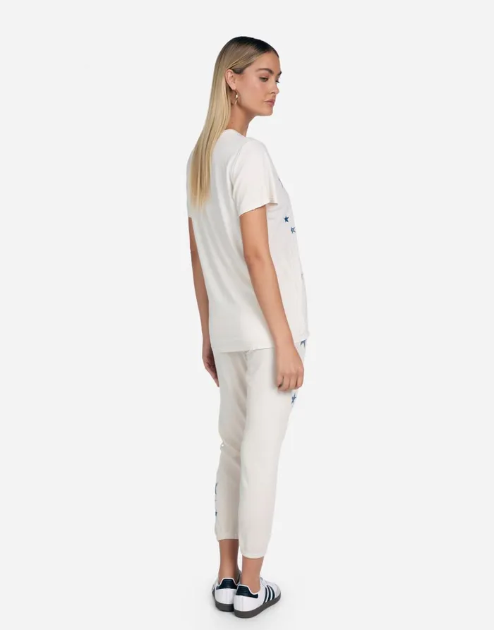 Women039s Wolf Vintage Stars Ivory Ombre Lauren Moshi Short Sleeve