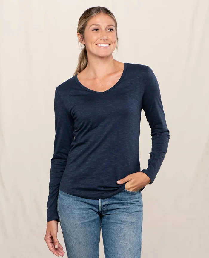 Women8217s Loungewear and Sleep ToadandCo Marley II Long Sleeve Tee True Navy