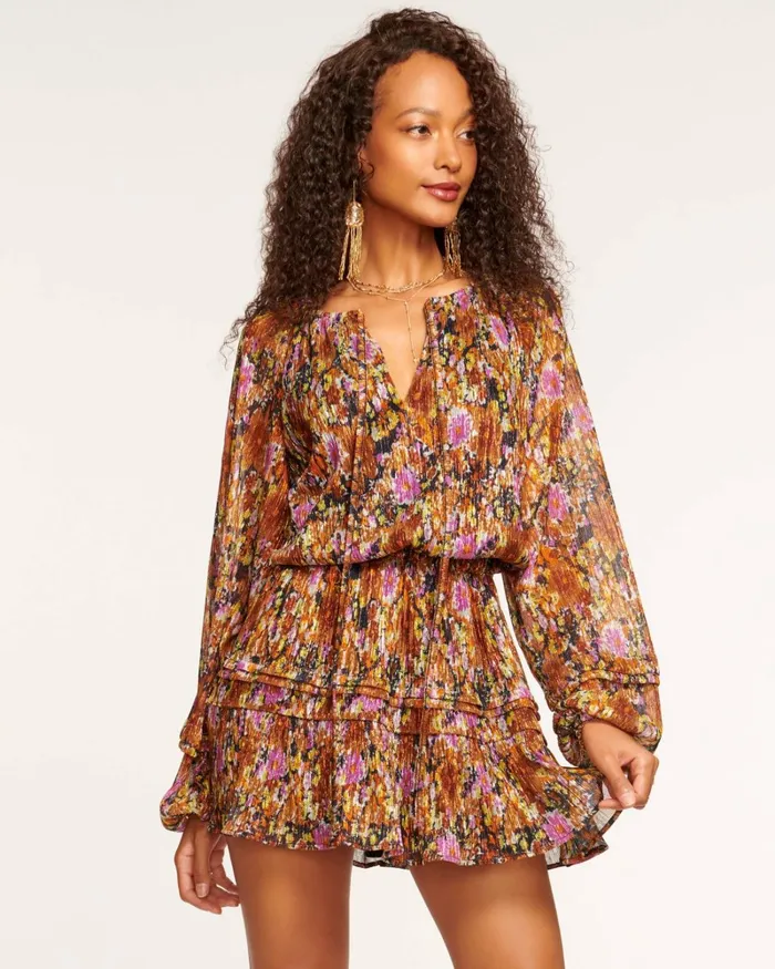 Women Aaliya Ruched Mini Dress Autumn Flower Ramy Brook Dresses Women Aaliya Ruched Mini Dress Autumn Flower Ramy Brook Dresses