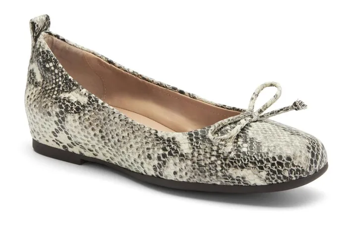 Women ABEO Footwear Dress Cadence Bow Snake Print Leather