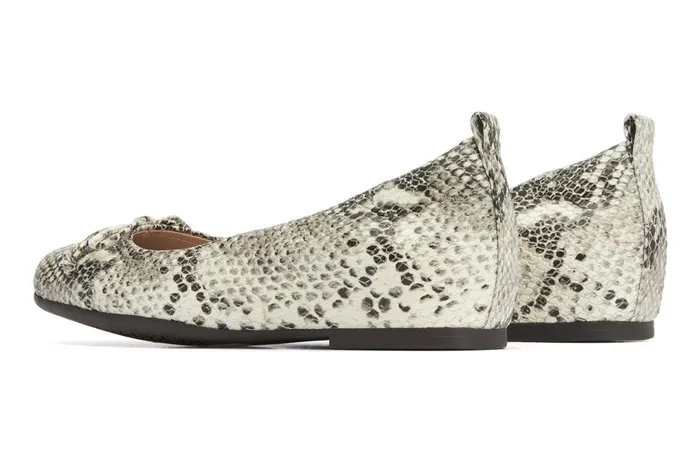 Women ABEO Footwear Dress Cadence Bow Snake Print Leather