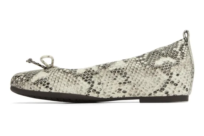 Women ABEO Footwear Dress Cadence Bow Snake Print Leather