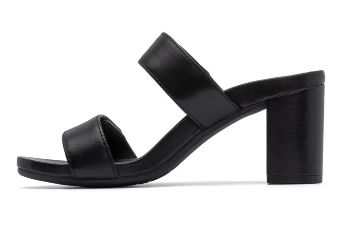 Women ABEO Footwear Dress Tempo Slide Black Leather Women ABEO Footwear Dress Tempo Slide Black Leather