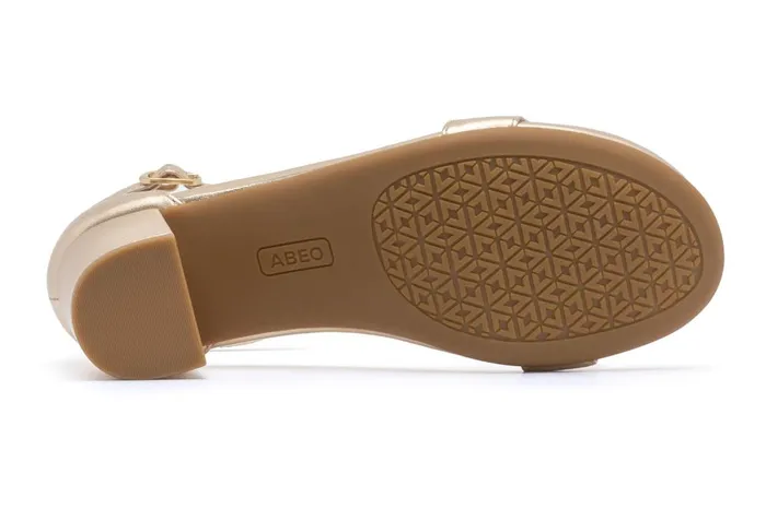Women ABEO Footwear Dress Tempo Strap Light Gold Leather Women ABEO Footwear Dress Tempo Strap Light Gold Leather