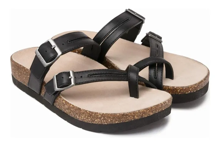 Women ABEO Footwear Sandals Lanai Thong Sandal Black Nubuck Women ABEO Footwear Sandals Lanai Thong Sandal Black Nubuck