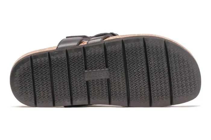 Women ABEO Footwear Sandals Lanai Thong Sandal Black Nubuck Women ABEO Footwear Sandals Lanai Thong Sandal Black Nubuck