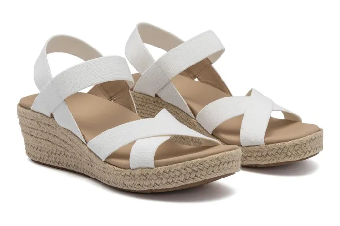 Women ABEO Footwear Sandals Riviera Stretch White Women ABEO Footwear Sandals Riviera Stretch White