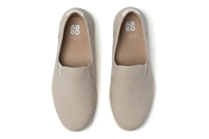 Women ABEO Footwear Sneakers Encore Slip On Beige Canvas Women ABEO Footwear Sneakers Encore Slip On Beige Canvas