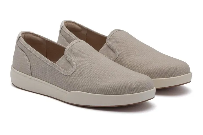 Women ABEO Footwear Sneakers Encore Slip On Beige Canvas Women ABEO Footwear Sneakers Encore Slip On Beige Canvas