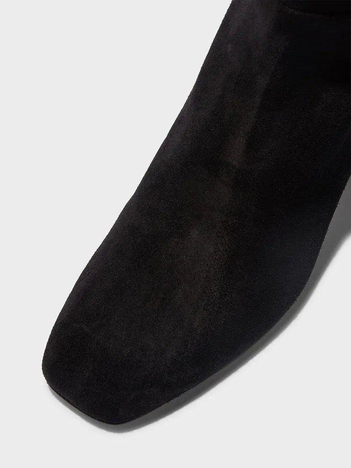 Women Aeyde LAURA Black Suede KneeHigh Boot Aeyde KneeHigh Boots