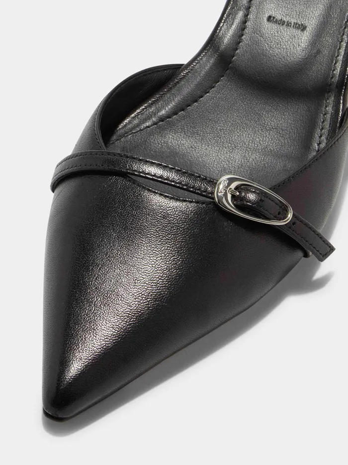 Women Aeyde MELIA Black Nappa Low Heel Pump Aeyde Pumps