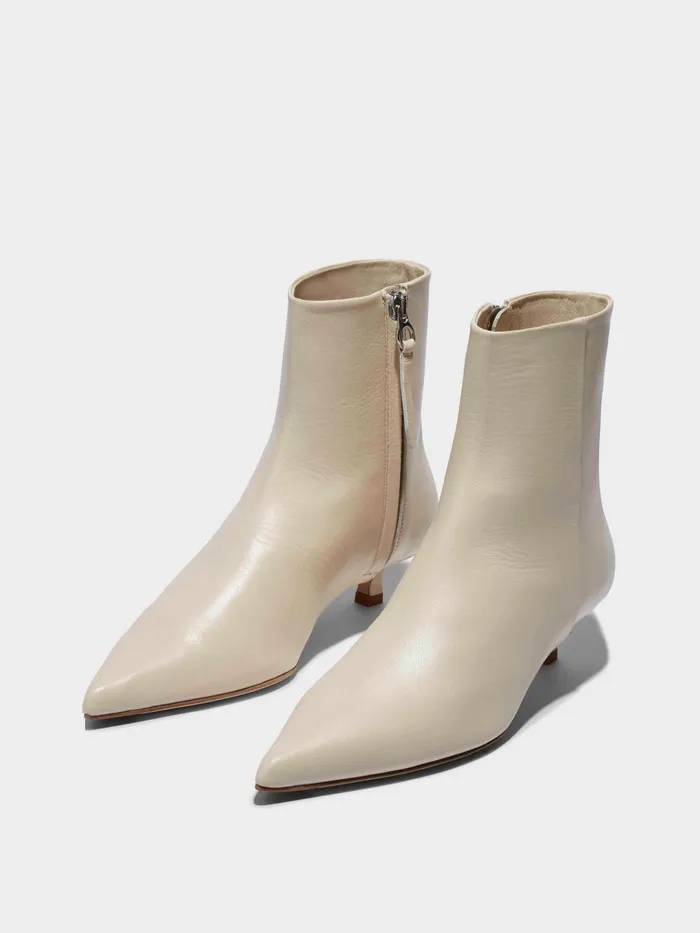 Women Aeyde SOFIE Creamy Leather Ankle Boot Aeyde Ankle Boots