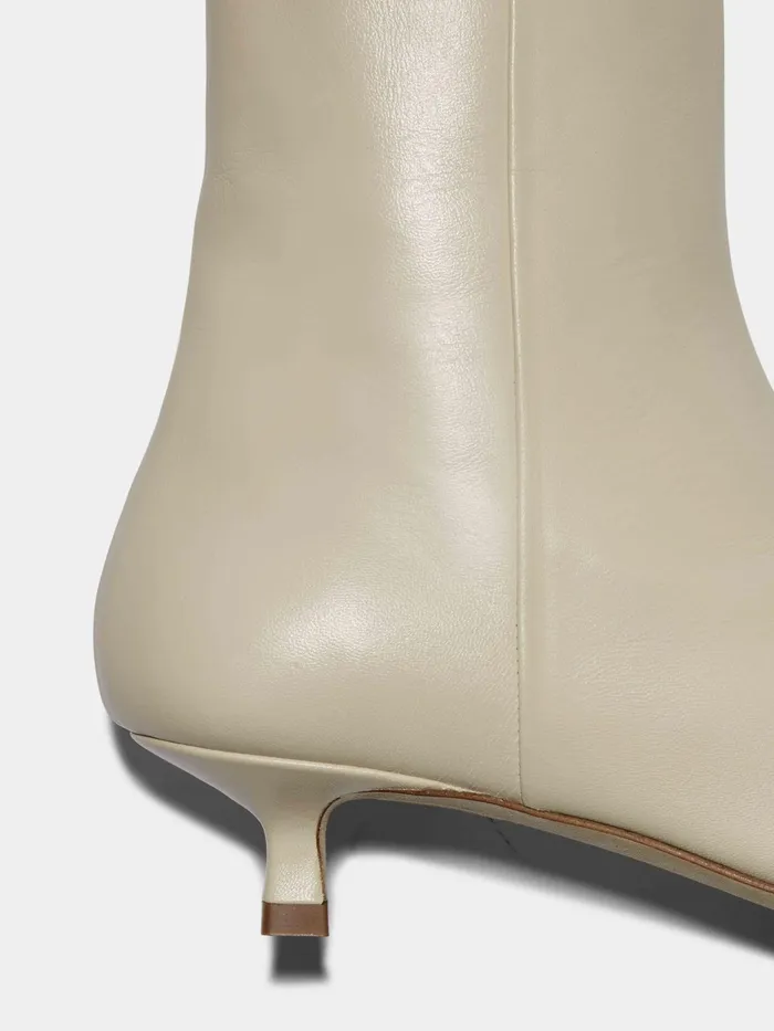 Women Aeyde SOFIE Creamy Leather Ankle Boot Aeyde Ankle Boots
