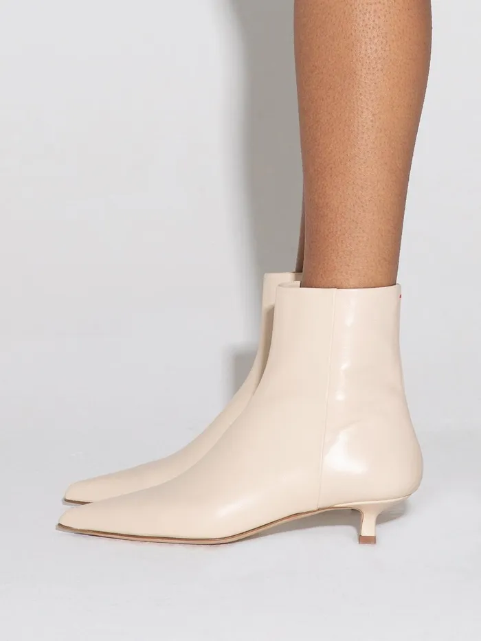 Women Aeyde SOFIE Creamy Leather Ankle Boot Aeyde Ankle Boots