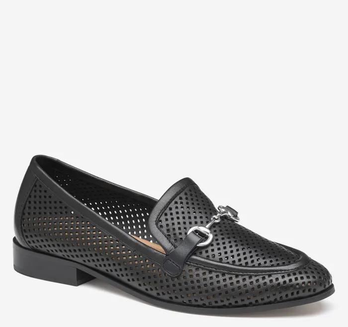 Women Ali Perfed Bit Loafer Black Glove Leather JohnstonandMurphy Mules and Loafers Women Ali Perfed Bit Loafer Black Glove Leather JohnstonandMurphy Mules and Loafers