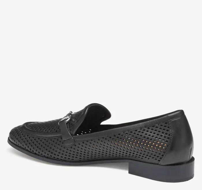 Women Ali Perfed Bit Loafer Black Glove Leather JohnstonandMurphy Mules and Loafers Women Ali Perfed Bit Loafer Black Glove Leather JohnstonandMurphy Mules and Loafers