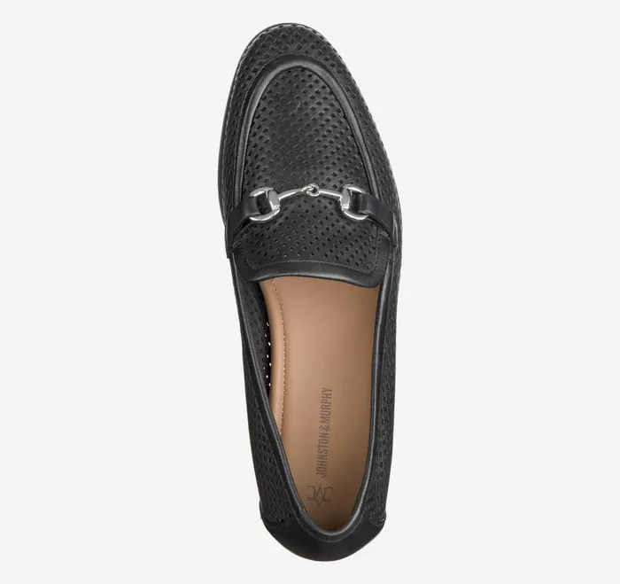 Women Ali Perfed Bit Loafer Black Glove Leather JohnstonandMurphy Mules and Loafers Women Ali Perfed Bit Loafer Black Glove Leather JohnstonandMurphy Mules and Loafers