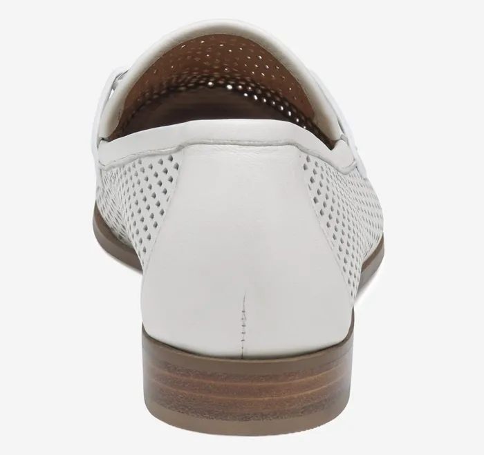 Women Ali Perfed Bit Loafer White Glove Leather JohnstonandMurphy Mules and Loafers Women Ali Perfed Bit Loafer White Glove Leather JohnstonandMurphy Mules and Loafers
