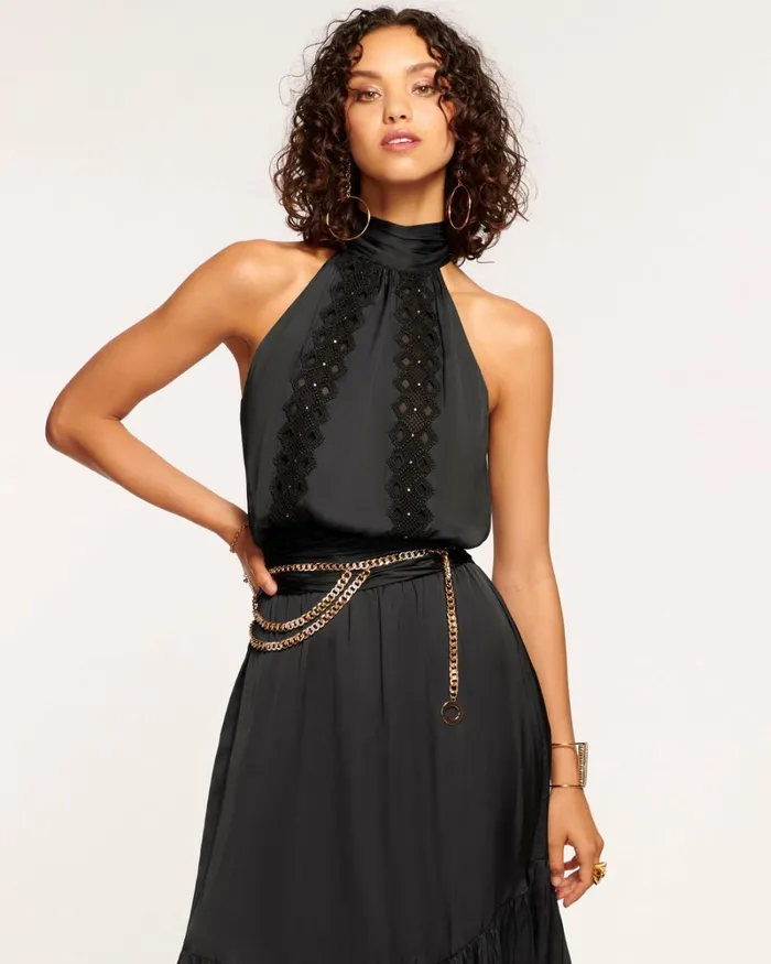 Women Amira Embellished Midi Dress Electric Pink Ramy Brook Dresses