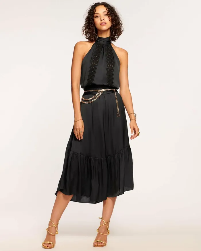 Women Amira Embellished Midi Dress Electric Pink Ramy Brook Dresses Women Amira Embellished Midi Dress Electric Pink Ramy Brook Dresses