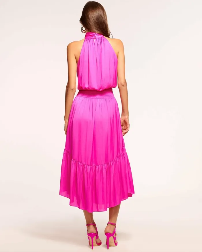 Women Amira Embellished Midi Dress Electric Pink Ramy Brook Dresses Women Amira Embellished Midi Dress Electric Pink Ramy Brook Dresses