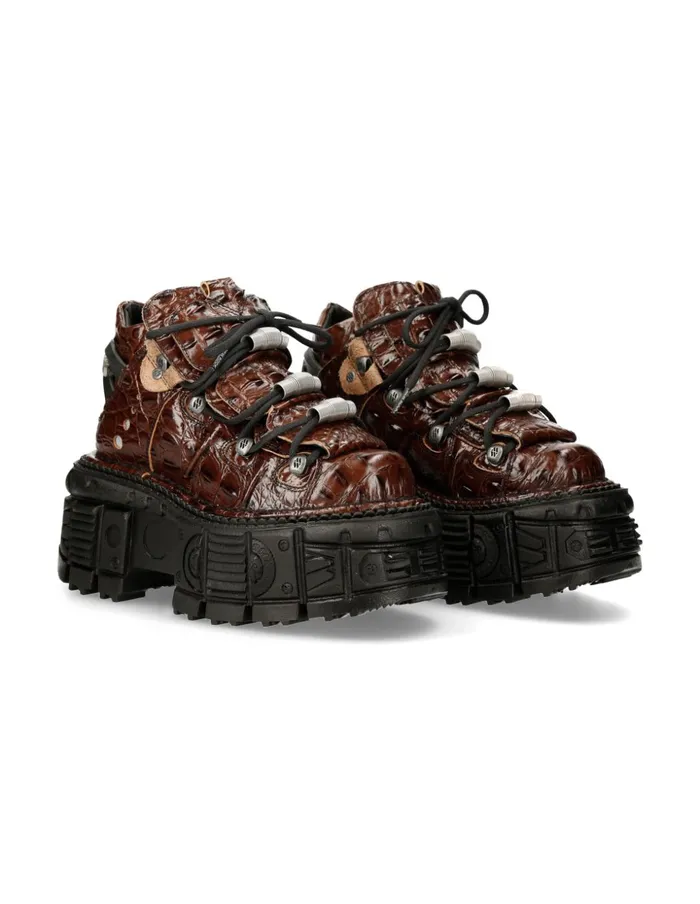 Women Ankle Boot Imperfect With Laces M106mC13 New Rock Platform