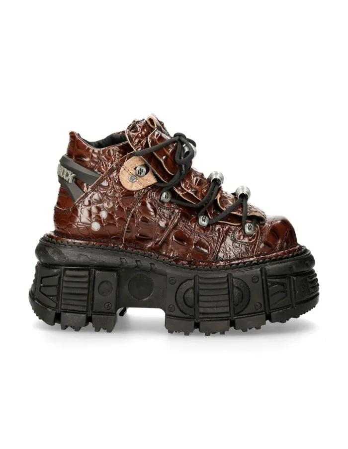 Women Ankle Boot Imperfect With Laces M106mC13 New Rock Platform Women Ankle Boot Imperfect With Laces M106mC13 New Rock Platform