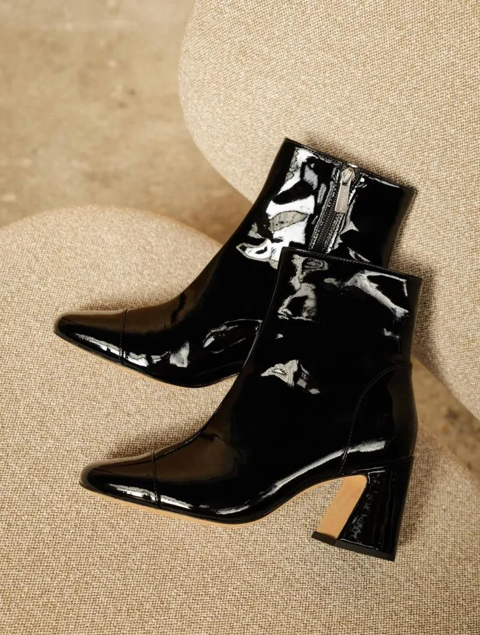 Women Ankle Boots Bobbies Aline Lacquered Black Women Ankle Boots Bobbies Aline Lacquered Black